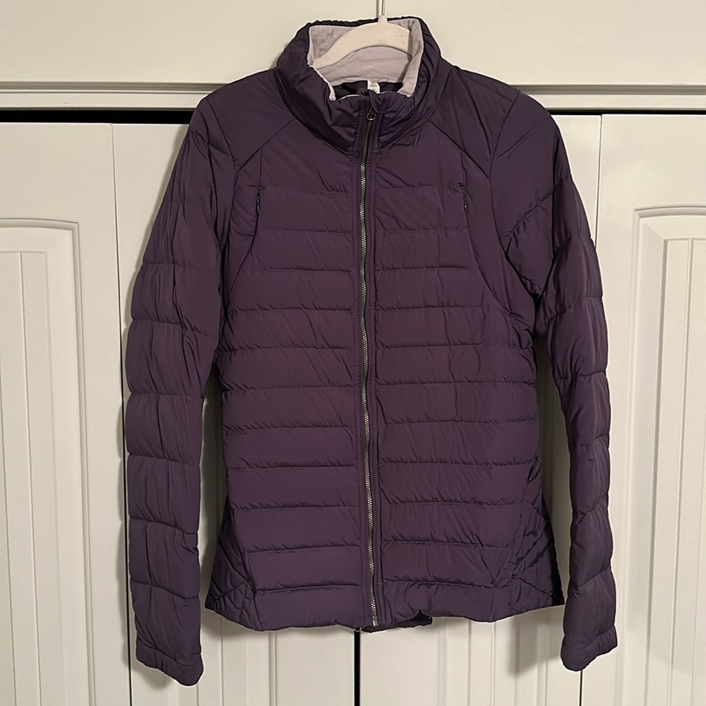 Purple Lululemon puffer jacket